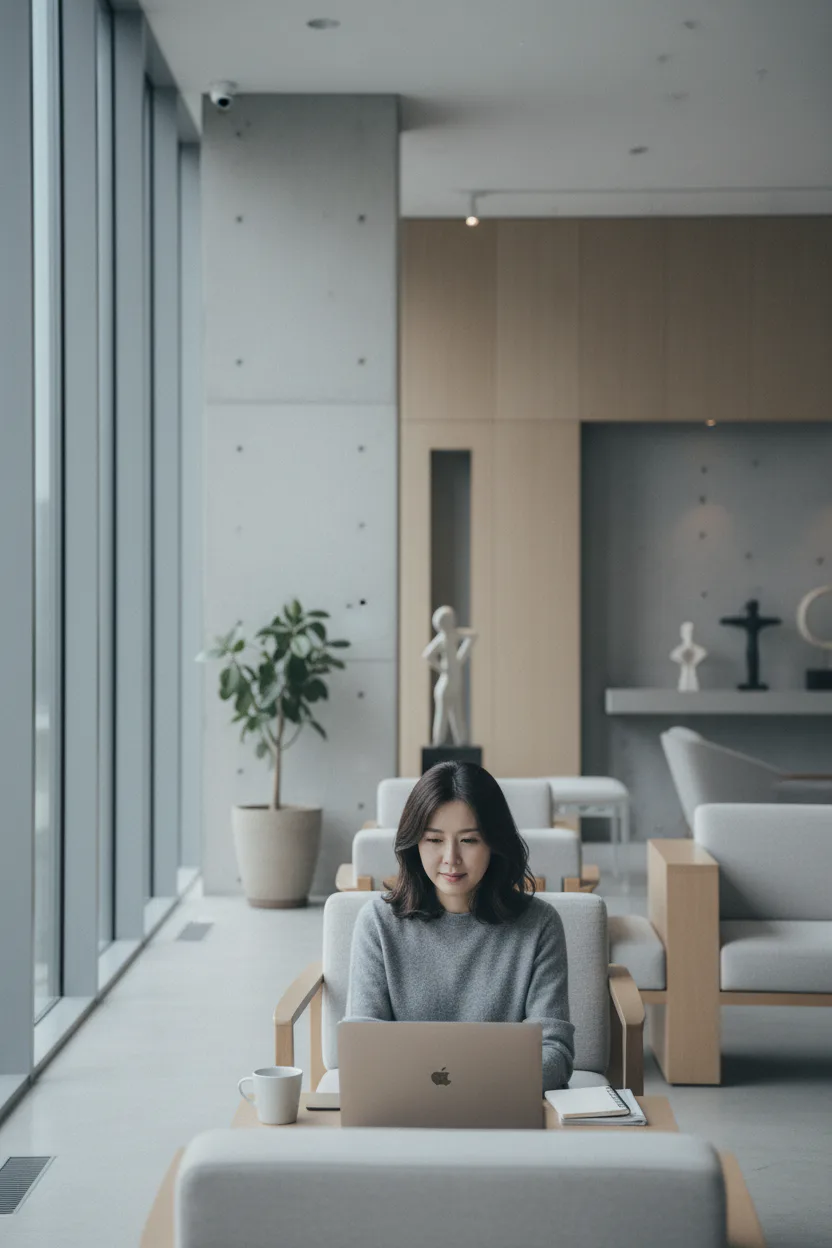 중립적이고 차분한 톤 - 미니멀 패션·테크 액세서리에 적합하다