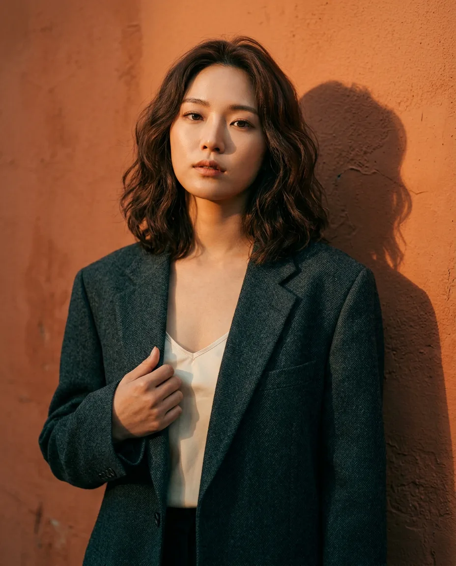 Gen Studio의 "틸오렌지 시네마틱 패션 에디토리얼" 템플릿으로 생성한 이미지