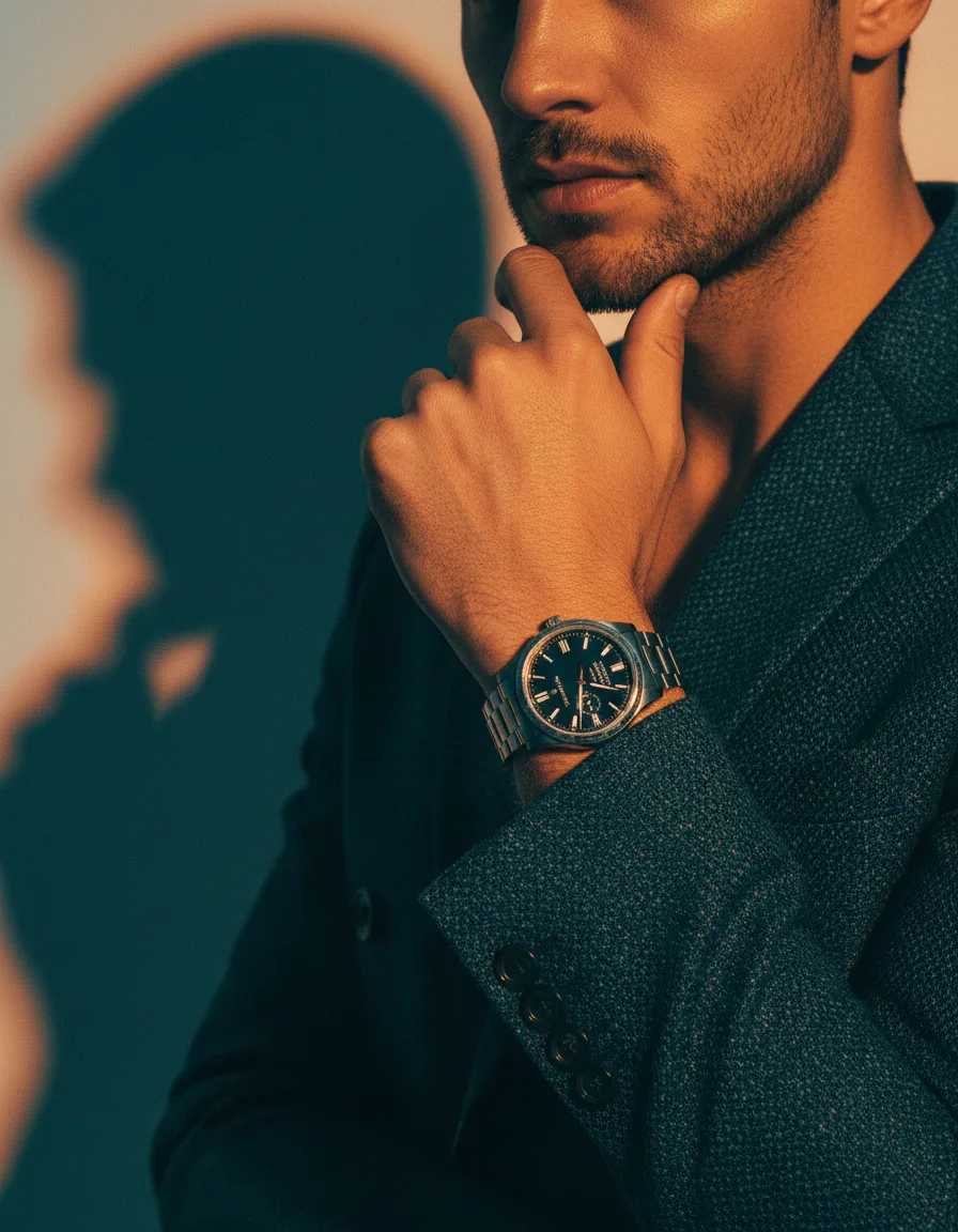 Gen Studio의 "틸오렌지 시네마틱 패션 에디토리얼" 템플릿으로 생성한 이미지