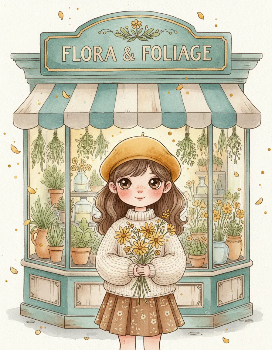 스토리북 플로럴 템플릿으로 생성한 동화적 브랜드 비주얼