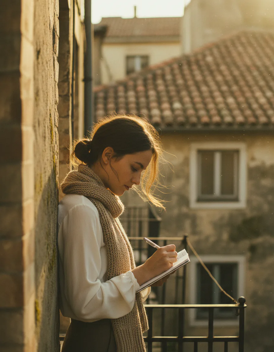 골든아워 유럽 골목에서 찍은 듯한 AI 트래블 포트레이트 프롬프트 가이드