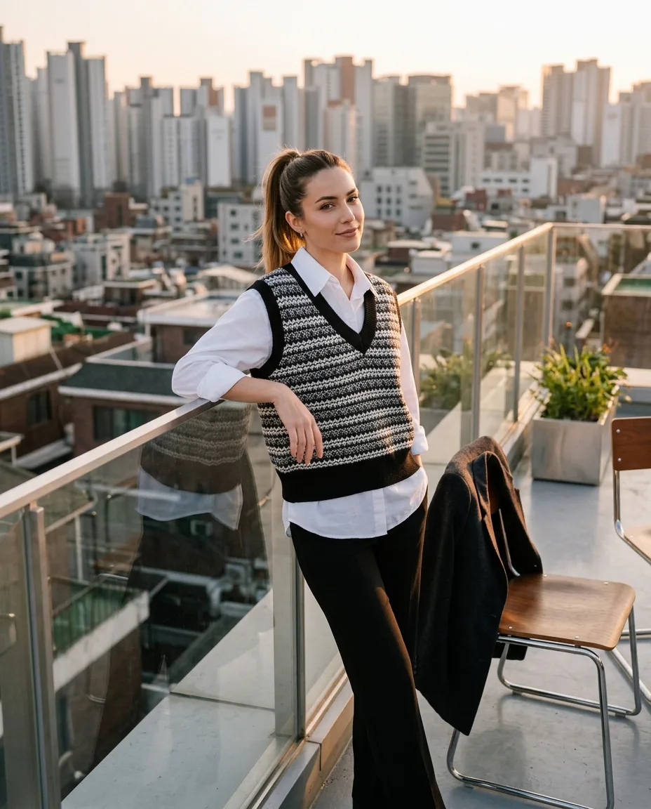 AI로 생성한 크래커 니트 베스트 라이프 스타일 이미지