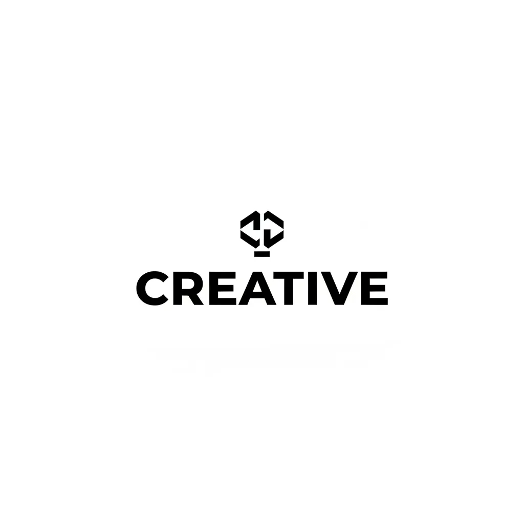 기하학적 로고를 추가한 Creative 로고 모던 미니멀 디자인 예시