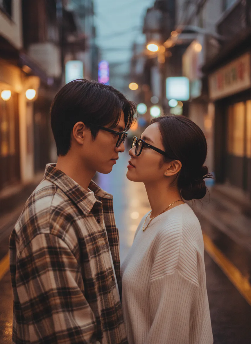 AI로 생성한 안경·주얼리 쇼핑몰 시네마틱 룩북 이미지