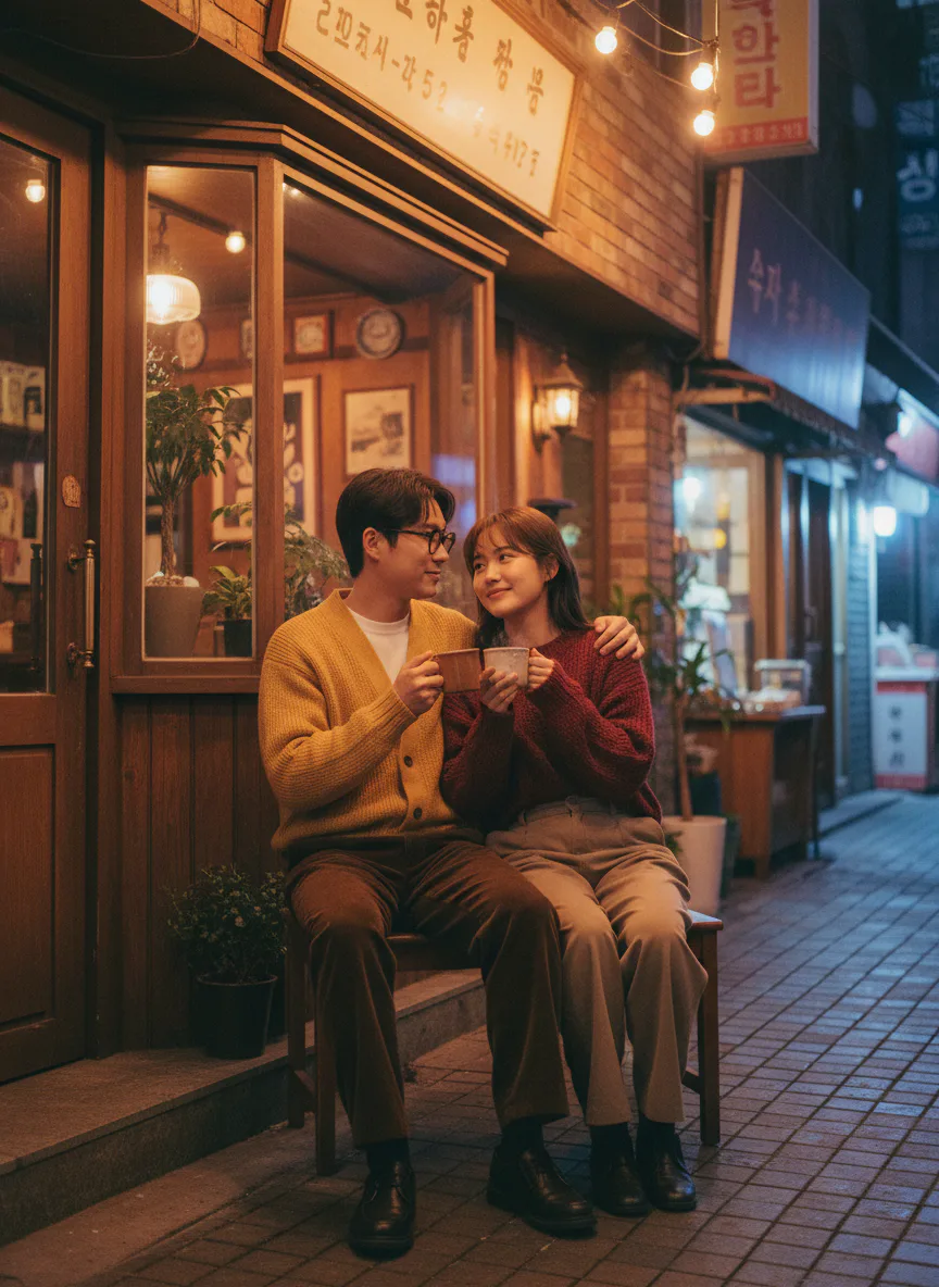 AI로 생성한 빈티지 카페·포차 인스타 콘텐츠 이미지