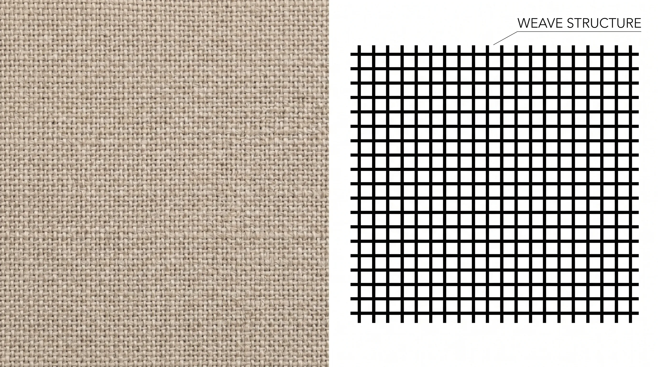 패턴 추출 AI 이미지 프롬프트로 만든 리넨 WEAVE STRUCTURE 직조 분석 맵