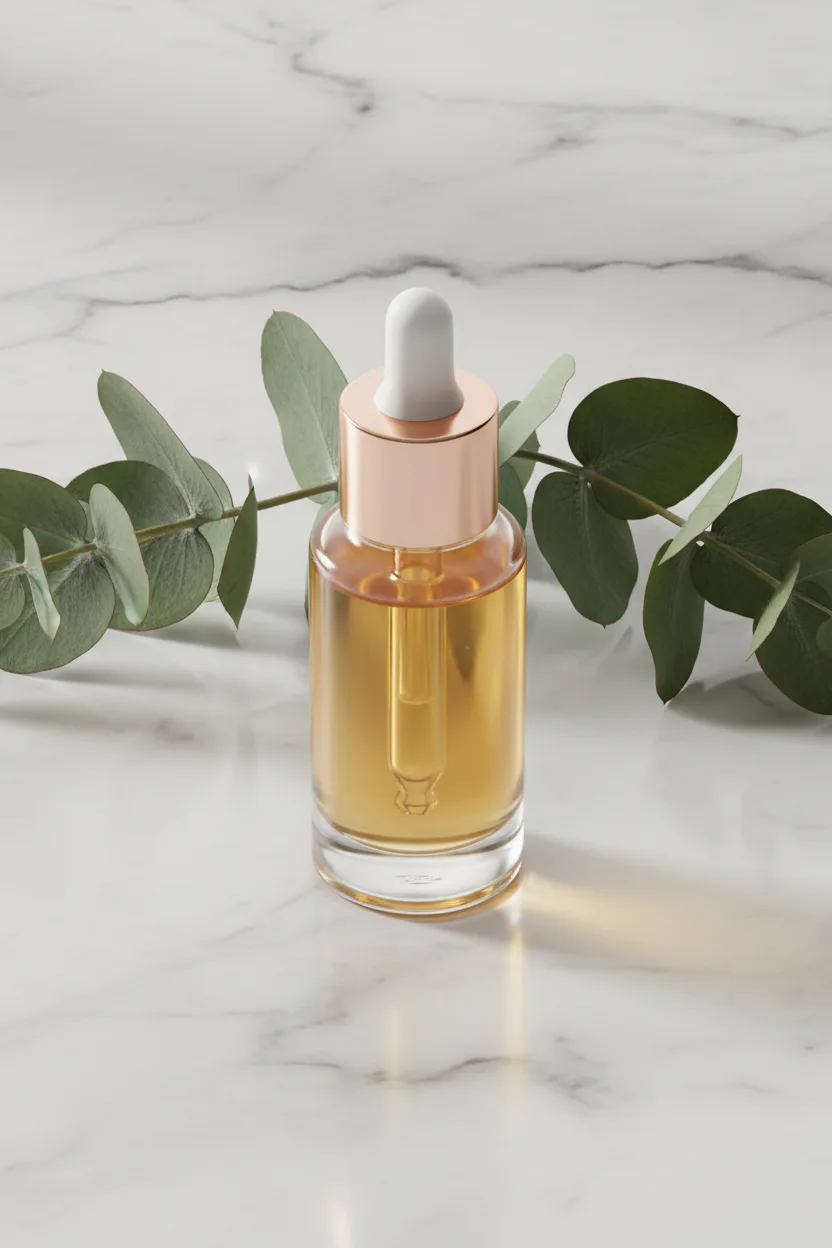 로즈골드 캡의 세럼 병